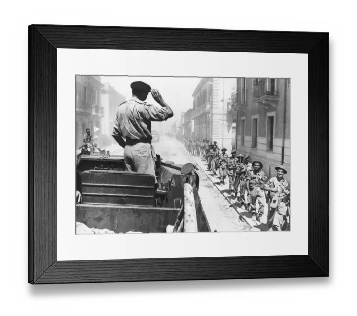 Framed Print : General Montgomery Greets British Army Framed Print : General Montgomery Greets British Army