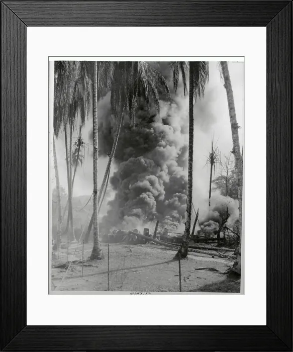 Framed Print : Clouds of Black Smoke Burning Framed Print : Clouds of Black Smoke Burning