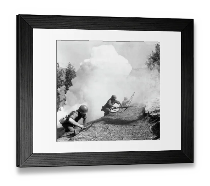 Framed Print : Rangers Advancing During Battle Framed Print : Rangers Advancing During Battle