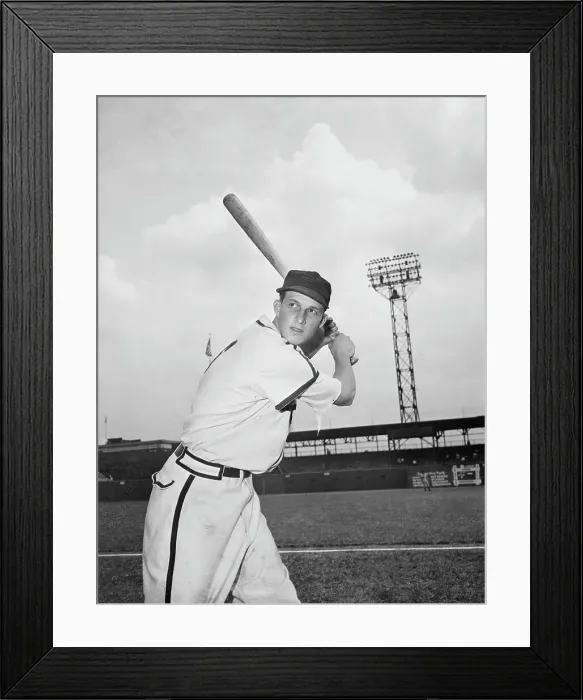 Framed Print : Stan Musial Posing In Batting Stance Framed Print : Stan Musial Posing In Batting Stance
