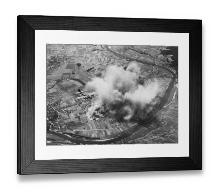 Framed Print : USAAF B-17 Flying Fortress During Bombing Raid Framed Print : USAAF B-17 Flying Fortress During Bombing Raid