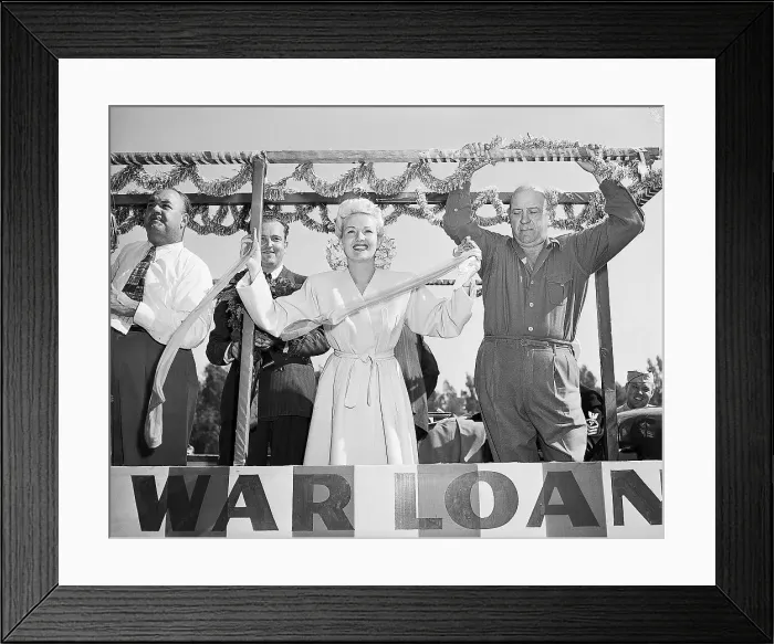 Framed Print : Actress Betty Grable Auctions Stockings Framed Print : Actress Betty Grable Auctions Stockings