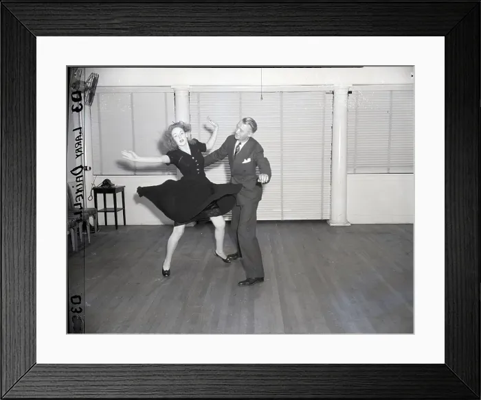 Framed Print : Man Spins Woman As They Dance Alone Framed Print : Man Spins Woman As They Dance Alone