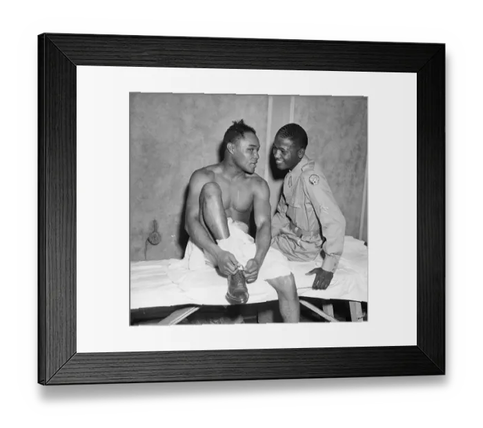 Framed Print : Sugar Ray Robinson and Henry Armstrong Framed Print : Sugar Ray Robinson and Henry Armstrong