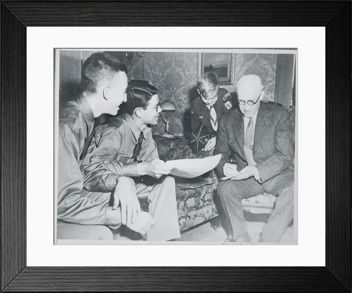 Framed Print : Orville Wright on 72nd Birthday