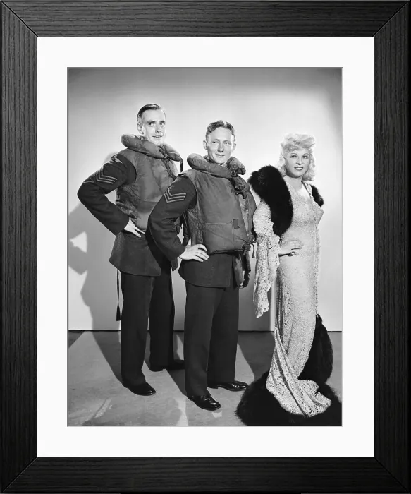 Framed Print : Mae West and RAF Pilots
