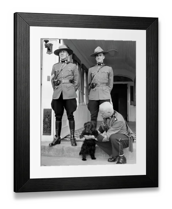 Framed Print : Mounties with Fala Framed Print : Mounties with Fala