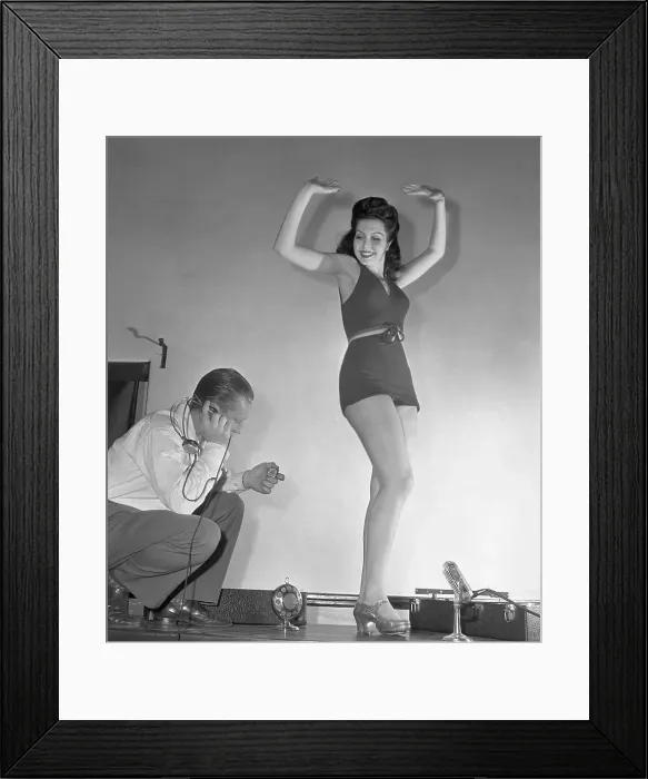 Framed Print : Soundman Recording Ann Miller Tap Dancing Framed Print : Soundman Recording Ann Miller Tap Dancing