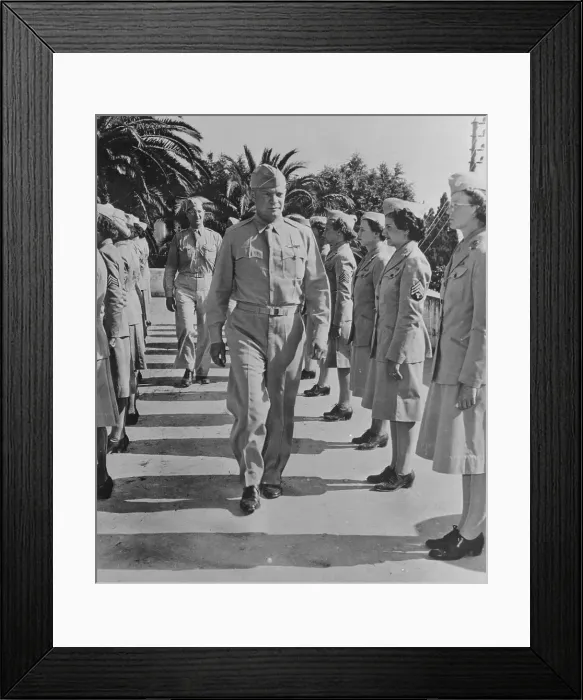 Framed Print : Dwight Eisenhower Passing Between Lined Up WACs Framed Print : Dwight Eisenhower Passing Between Lined Up WACs