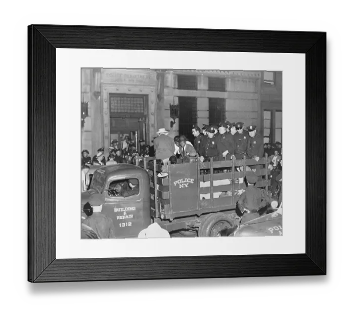 Framed Print : Black Riot Suspects Headed to Jail Framed Print : Black Riot Suspects Headed to Jail