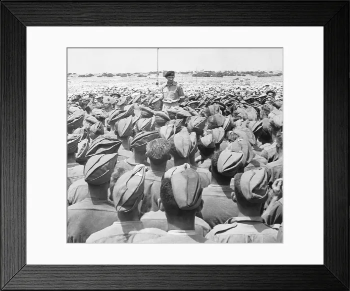 Framed Print : Bernard Montgomery Addresses His Men