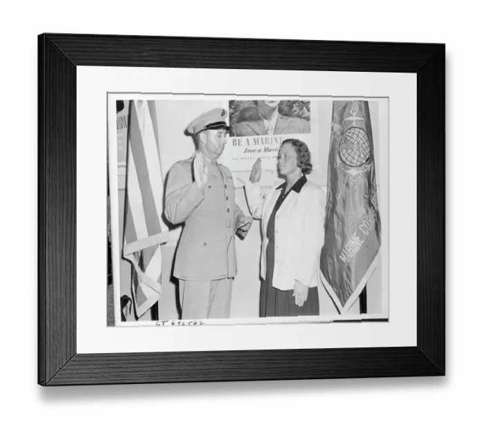Framed Print : Patty Berg Taking Military Oath Framed Print : Patty Berg Taking Military Oath