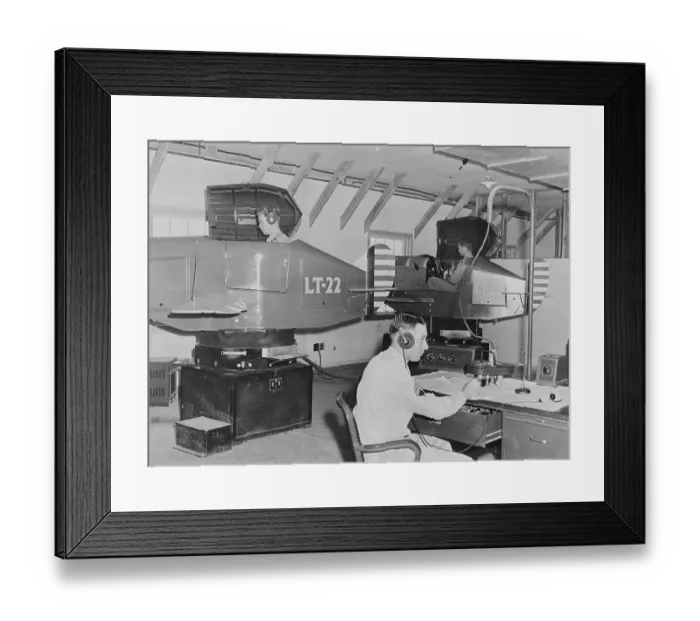 Framed Print : Air Force Officer at Panel Training Flight Student Framed Print : Air Force Officer at Panel Training Flight Student