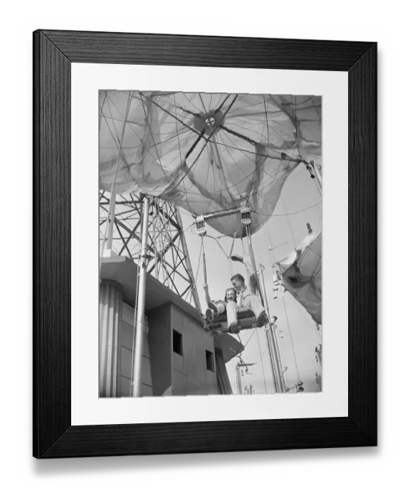 Framed Print : Parachuting Couple Framed Print : Parachuting Couple