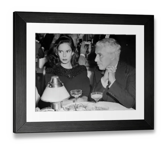 Framed Print : Portrait of Charlie and Oona Chaplin Framed Print : Portrait of Charlie and Oona Chaplin