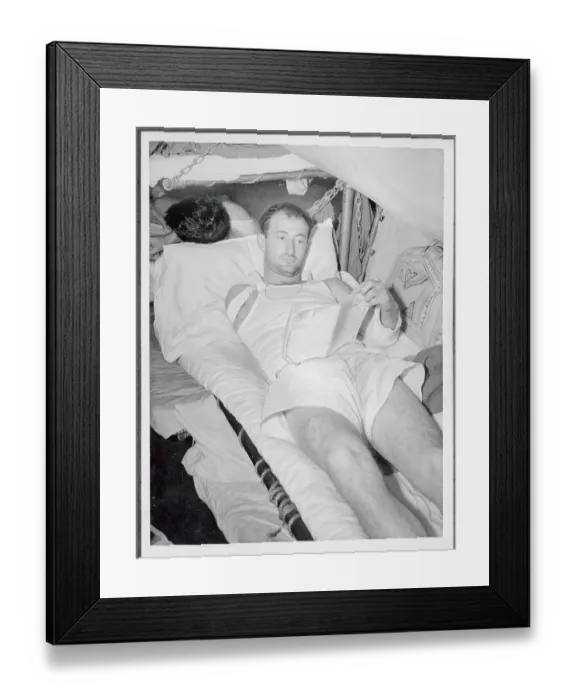 Framed Print : Private Speeding Back to America Aboard a Hospital Ship Framed Print : Private Speeding Back to America Aboard a Hospital Ship