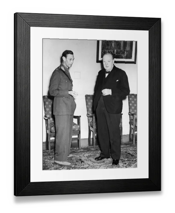 Framed Print : King George V1 and Winston Churchill Framed Print : King George V1 and Winston Churchill