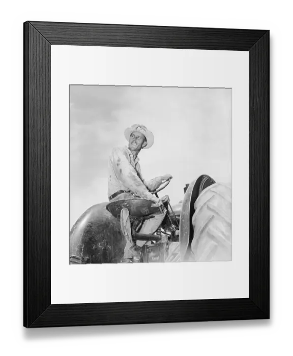 Framed Print : Tractor Driver For War Effort
