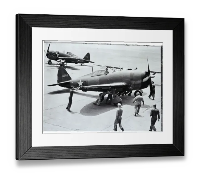 Framed Print : Ground Crew Wheeling Bomber Framed Print : Ground Crew Wheeling Bomber