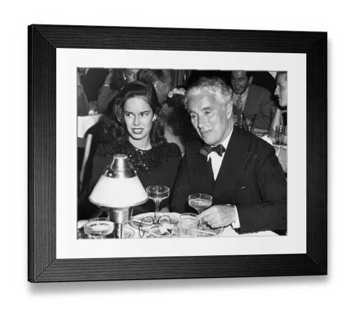 Framed Print : Charlie Chaplin and His Bride Framed Print : Charlie Chaplin and His Bride