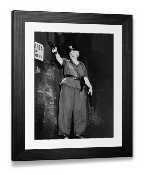 Framed Print : Only Woman War Plant Guard in Chicago Framed Print : Only Woman War Plant Guard in Chicago