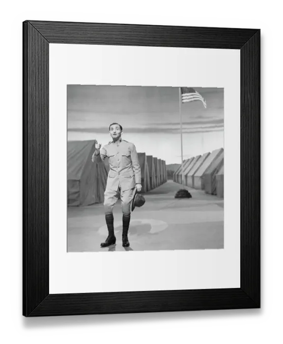 Framed Print : Irving Berlin Performing in Military Uniform Framed Print : Irving Berlin Performing in Military Uniform