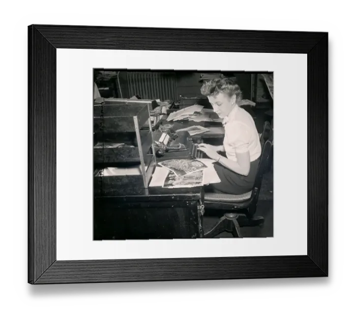 Framed Print : Acme Captionner At Work Framed Print : Acme Captionner At Work