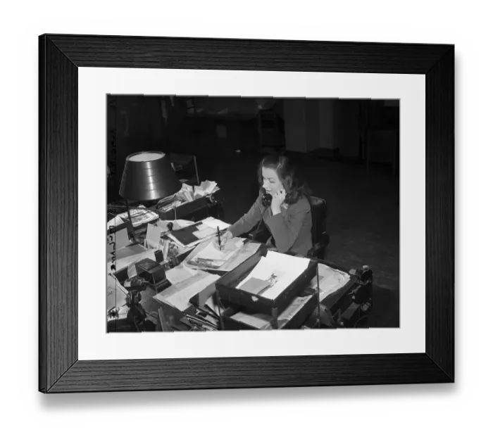 Framed Print : Photo Editor Eleanor Ohsol at Work Framed Print : Photo Editor Eleanor Ohsol at Work