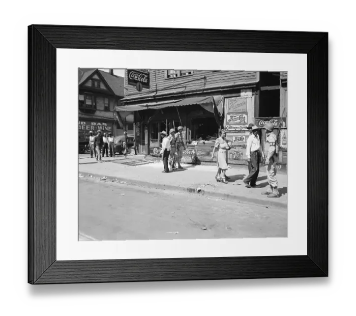 Framed Print : Helmeted Soldiers Patrol Scene Of Riot Framed Print : Helmeted Soldiers Patrol Scene Of Riot