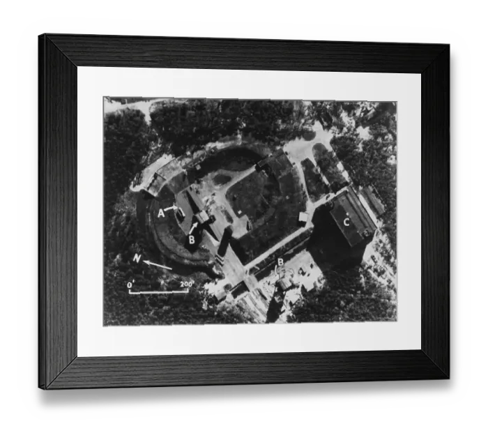Framed Print : Aerial View of Launch Facilities at Peenemunde Framed Print : Aerial View of Launch Facilities at Peenemunde