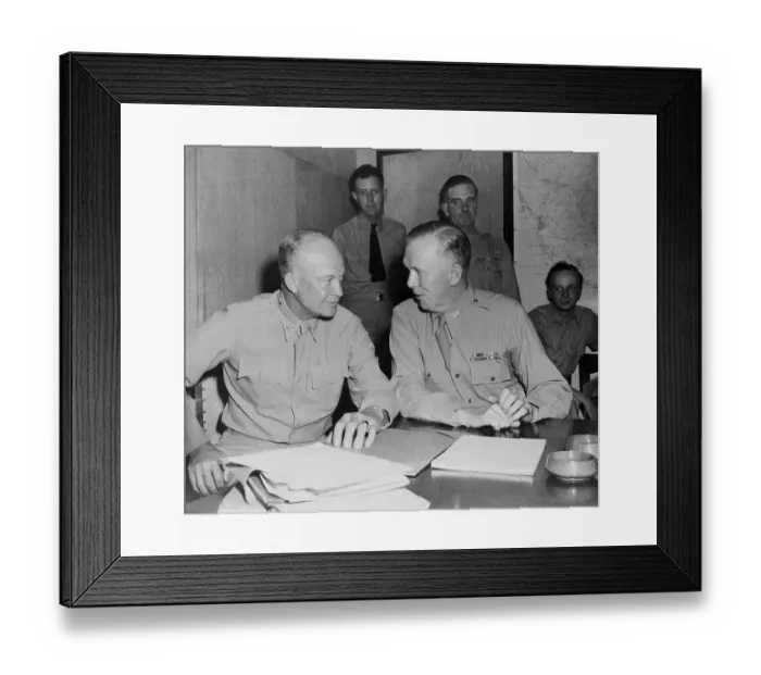 Framed Print : Dwight Eisenhower Confers with George C. Marshall Framed Print : Dwight Eisenhower Confers with George C. Marshall