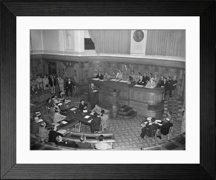 Framed Print : Assembly as Henri Giraud Speaks Framed Print : Assembly as Henri Giraud Speaks
