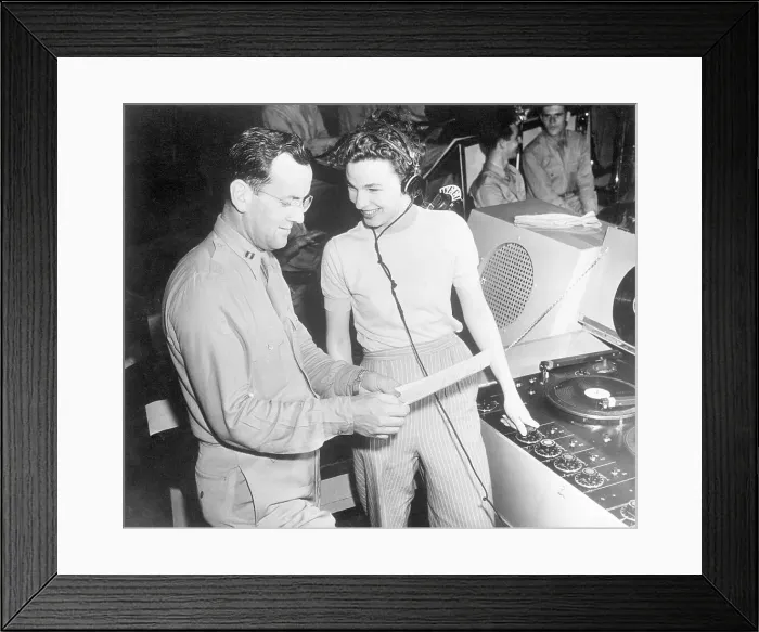 Framed Print : Captain Glenn Miller Reading a Script Framed Print : Captain Glenn Miller Reading a Script