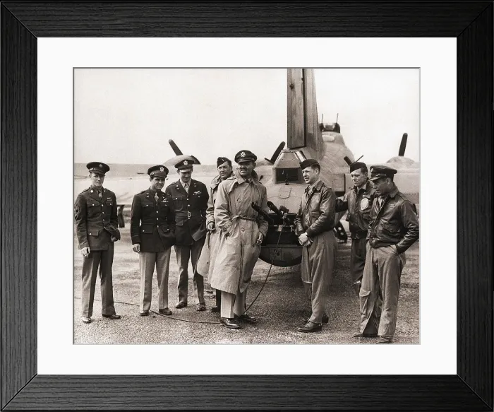 Framed Print : Clark Gable on Airfield with Flight Crew Framed Print : Clark Gable on Airfield with Flight Crew