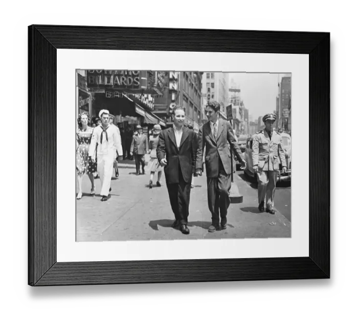 Framed Print : Zoot Suiters Walking Down the Street