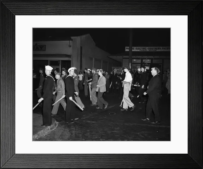 Framed Print : Servicemen in Zoot Suit Riots Framed Print : Servicemen in Zoot Suit Riots