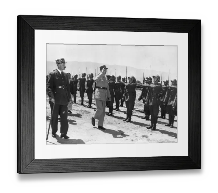 Framed Print : Charles De Gaulle And Henri Giraud Framed Print : Charles De Gaulle And Henri Giraud