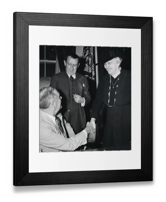 Framed Print : President Roosevelt and Sister Kenny Shaking Hands Framed Print : President Roosevelt and Sister Kenny Shaking Hands