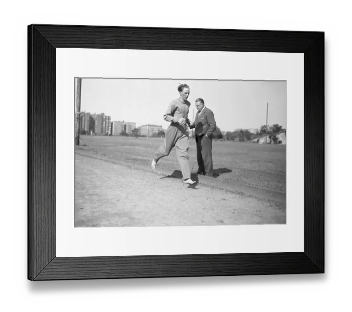 Framed Print : Gunder Hagg Working Out Framed Print : Gunder Hagg Working Out
