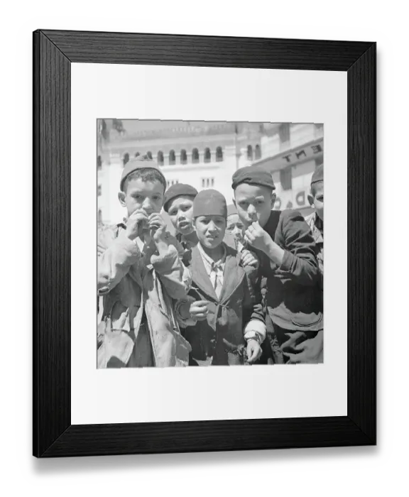 Framed Print : Boys Posing for Cameraman Framed Print : Boys Posing for Cameraman