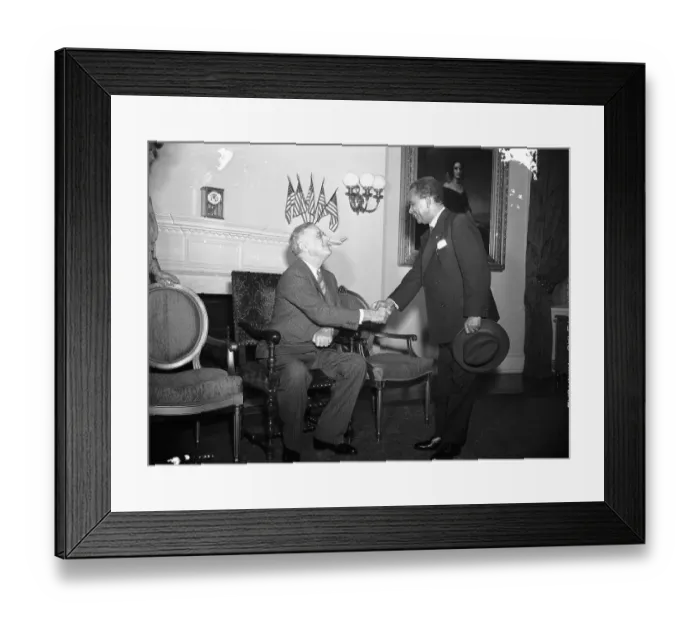 Framed Print : Presidents Barclay and Roosevelt Framed Print : Presidents Barclay and Roosevelt