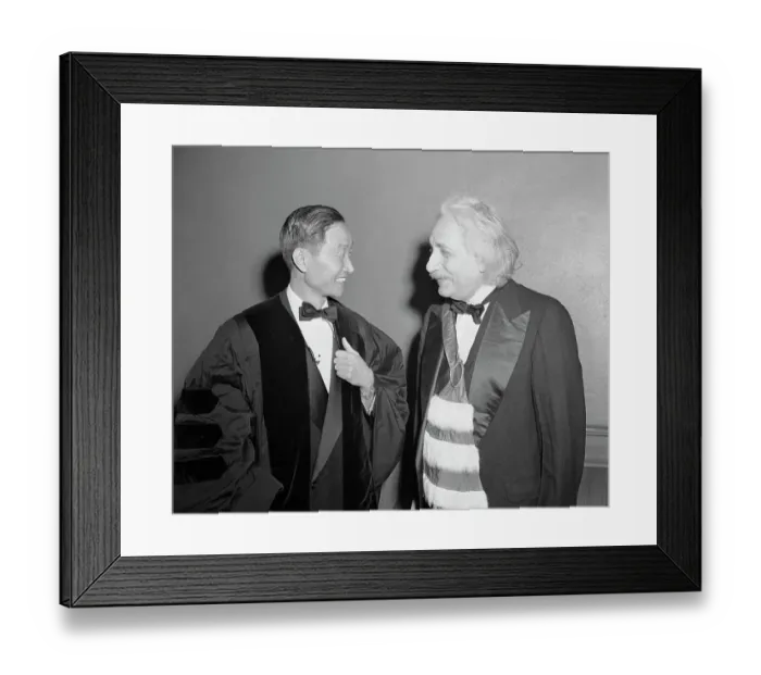 Framed Print : Albert Einstein Chatting with James Y.C. Yen Framed Print : Albert Einstein Chatting with James Y.C. Yen