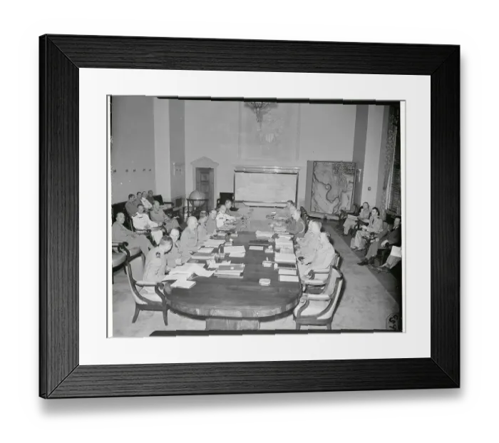 Framed Print : Long Table War Conference Framed Print : Long Table War Conference