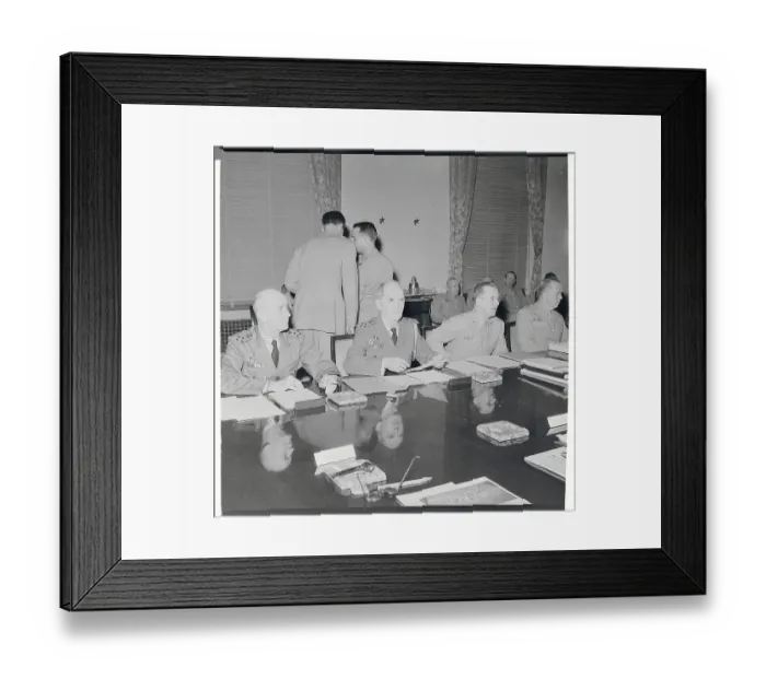 Framed Print : U.S. War Strategists Meet with British Framed Print : U.S. War Strategists Meet with British