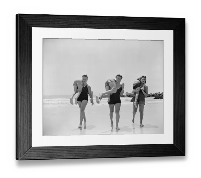 Framed Print : Lifeguards Performing Fireman's Carry Framed Print : Lifeguards Performing Fireman's Carry