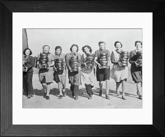Framed Print : Girls Working with Mines Framed Print : Girls Working with Mines