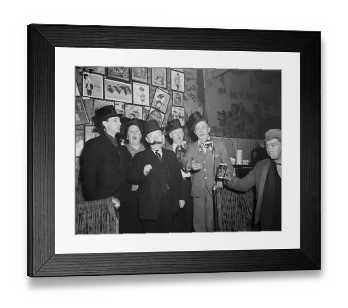 Framed Print : Men and Women Singing Framed Print : Men and Women Singing