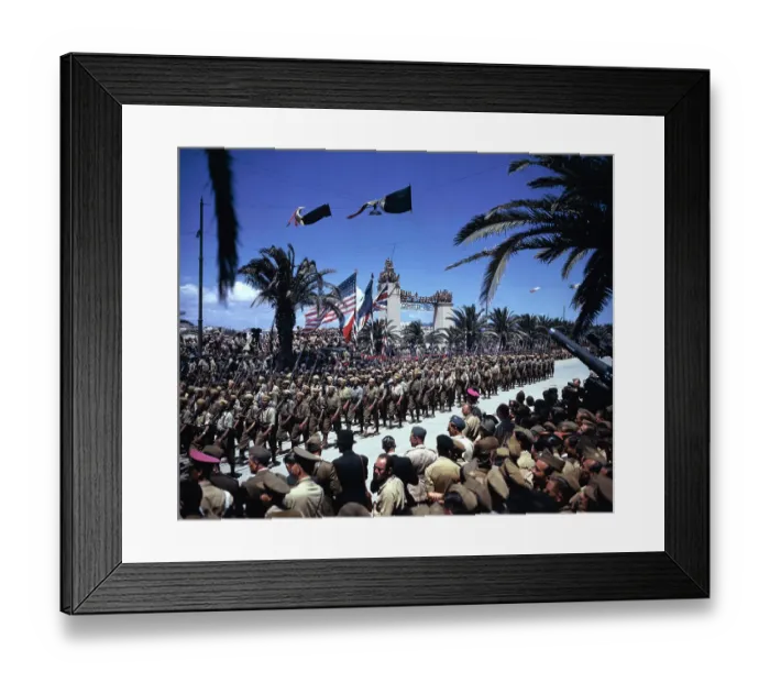 Framed Print : Army Troops Marching in a Parade Framed Print : Army Troops Marching in a Parade