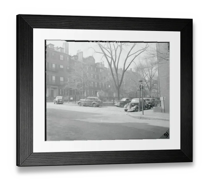 Framed Print : Automobiles Occupying Parking Places