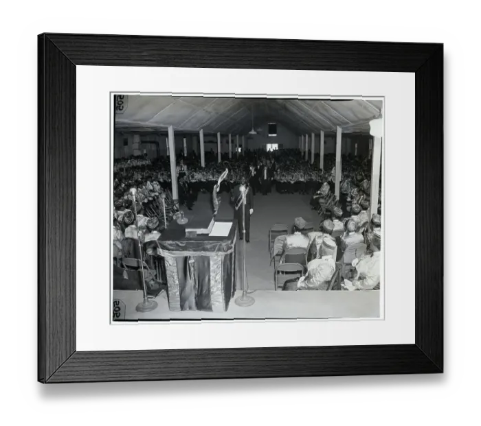 Framed Print : Evangelist Conducts Passover Service in Tabernacle Framed Print : Evangelist Conducts Passover Service in Tabernacle